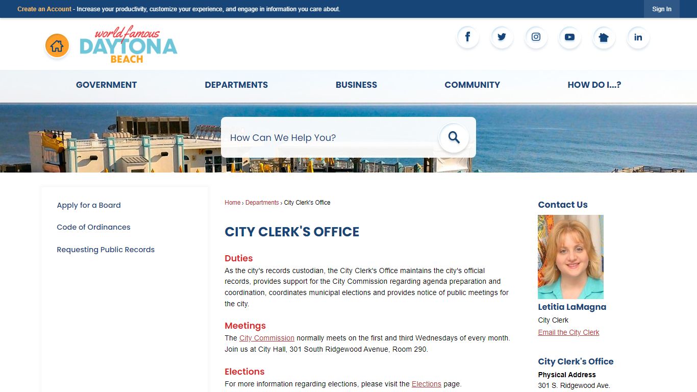 City Clerk's Office | Daytona Beach, FL - Official Website